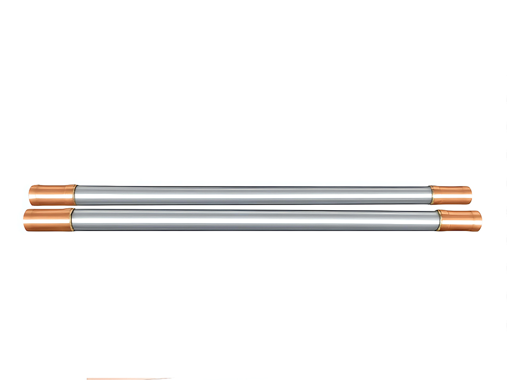 Tubo dritto in acciaio inox con raccordo in rame